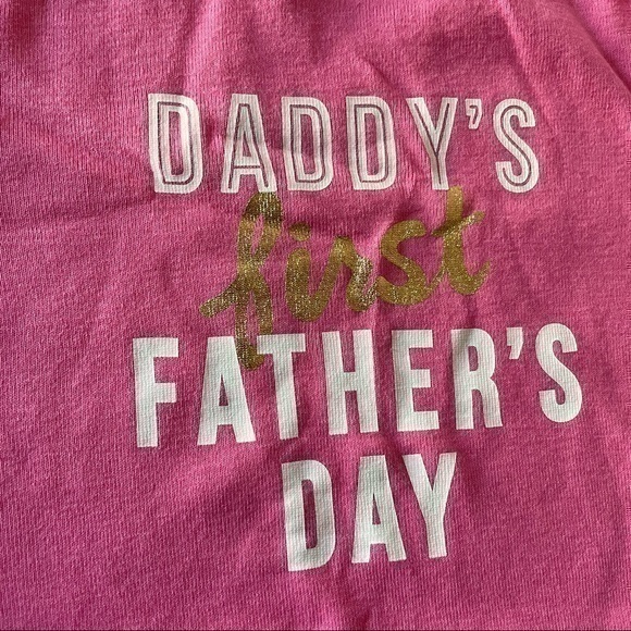 Carter’s Father’s Day Pink Gold Onesie 18 months - Picture 4 of 9